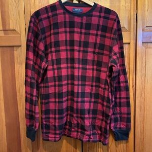 Polo by Ralph Lauren Red and Black Long Sleeve Tees